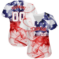 Custom Baseball Jersey, White Red Sportswear Jersey Shirt, Athletic Button Down Moisture Wicking Jersey, Casual Gift for Men
