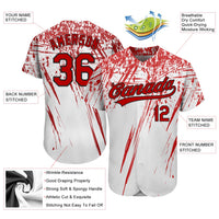 Custom Baseball Jersey, White Sportswear Jersey Shirt, Athletic Button Down Moisture Wicking Jersey, Casual Gift for Men, Style 3DPattern1113