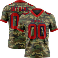 Custom Football Jersey, Red Navy Sportswear Jersey Shirt, Athletic Moisture Wicking Breathable Jersey, Casual Gift for Men