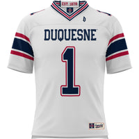Duquesne Dukes Football Jersey, White Sportswear Jersey Shirt, Lightweight Breathable Athletic Jersey, Casual Gift for Men