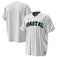 Coastal Carolina Chanticleers Baseball Jersey, White Sportswear Jersey Shirt, Lightweight Breathable Athletic Jersey, Casual Gift for Men