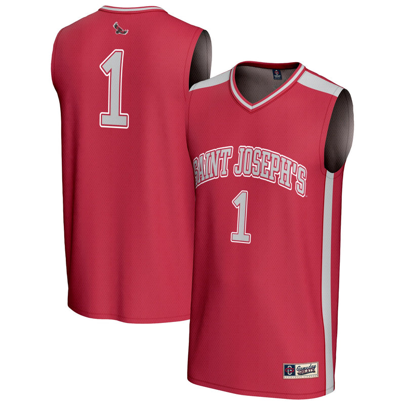 Saint Joseph's Hawks Basketball Jersey, Crimson Fashion Sportswear Jersey Shirt, Sleeveless Athletic Tank Jersey, Casual Gift for Men