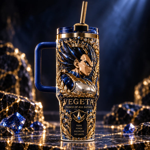 Pride, Carved in Gold - Vegeta Royal Crest Tumbler - main