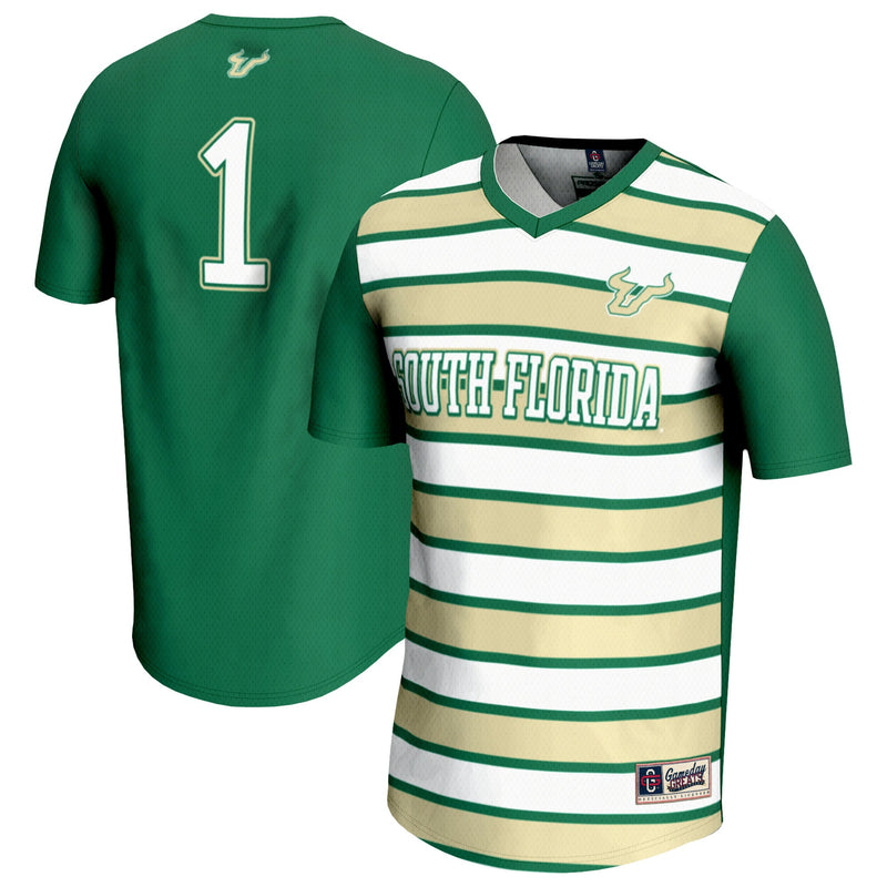 South Florida Bulls Lightweight Soccer Jersey, Green Sportswear Jersey Shirt, Lightweight Breathable Athletic Jersey, Casual Gift for Men