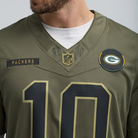 Green Bay Packers Football Jersey, Olive Limited Sportswear Jersey Shirt, Lightweight Breathable Athletic Jersey, Casual Gift for Men