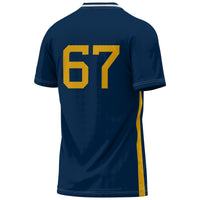 West Virginia Mountaineers Soccer Jersey, Navy Fashion Sportswear Jersey Shirt, Lightweight Breathable Athletic Jersey, Casual Gift for Men