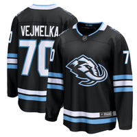 Karel Vejmelka Utah Mammoth Hockey Jersey, Black Breakaway Home Sportswear Jersey Shirt, Long Sleeve Hockey Sweater Jersey, Casual Gift for Men