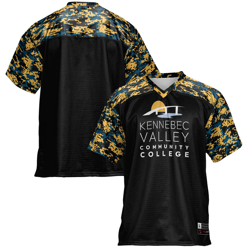 Kennebec Valley Community College Football Jersey, Black Sportswear Jersey Shirt, Lightweight Breathable Athletic Jersey, Casual Gift for Men