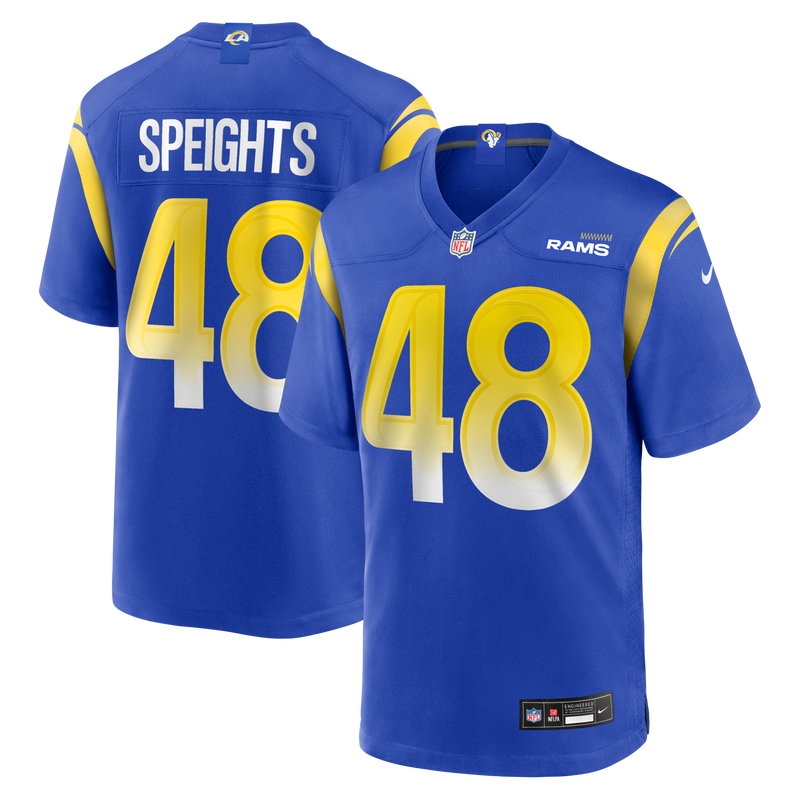 Omar Speights Los Angeles Rams Football Jersey, Royal Game Sportswear Jersey Shirt, Lightweight Breathable Athletic Jersey, Casual Gift for Men