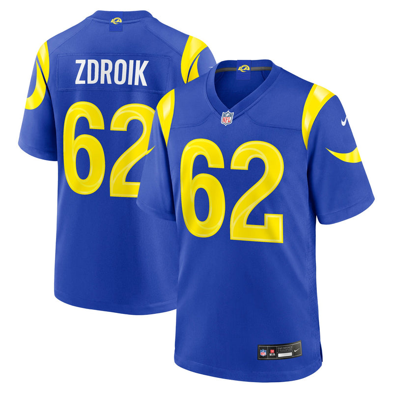 Payton Zdroik Los Angeles Rams Football Jersey, Royal Game Sportswear Jersey Shirt, Lightweight Breathable Athletic Jersey, Casual Gift for Men