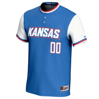 Kansas Jayhawks Softball Jersey, Royal Lightweight Sportswear Jersey Shirt, Lightweight Breathable Athletic Jersey, Casual Gift for Men