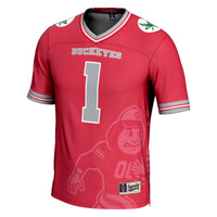Ohio State Buckeyes Icon Football Jersey, Scarlet Fashion Sportswear Jersey Shirt, Lightweight Breathable Athletic Jersey, Casual Gift for Men