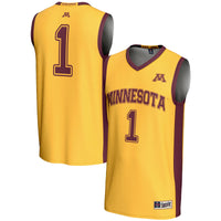 Minnesota Golden Gophers Basketball Jersey, Gold Lightweight Sportswear Jersey Shirt, Sleeveless Athletic Tank Jersey, Casual Gift for Men