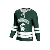 Michigan State Spartans Hockey Jersey, Green Sportswear Jersey Shirt, Long Sleeve Hockey Sweater Jersey, Casual Gift for Men, Style 202997349