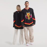 Calgary Flames Hockey Jersey, Black Premium Sportswear Jersey Shirt, Long Sleeve Hockey Sweater Jersey, Casual Gift for Men, Style 202015697