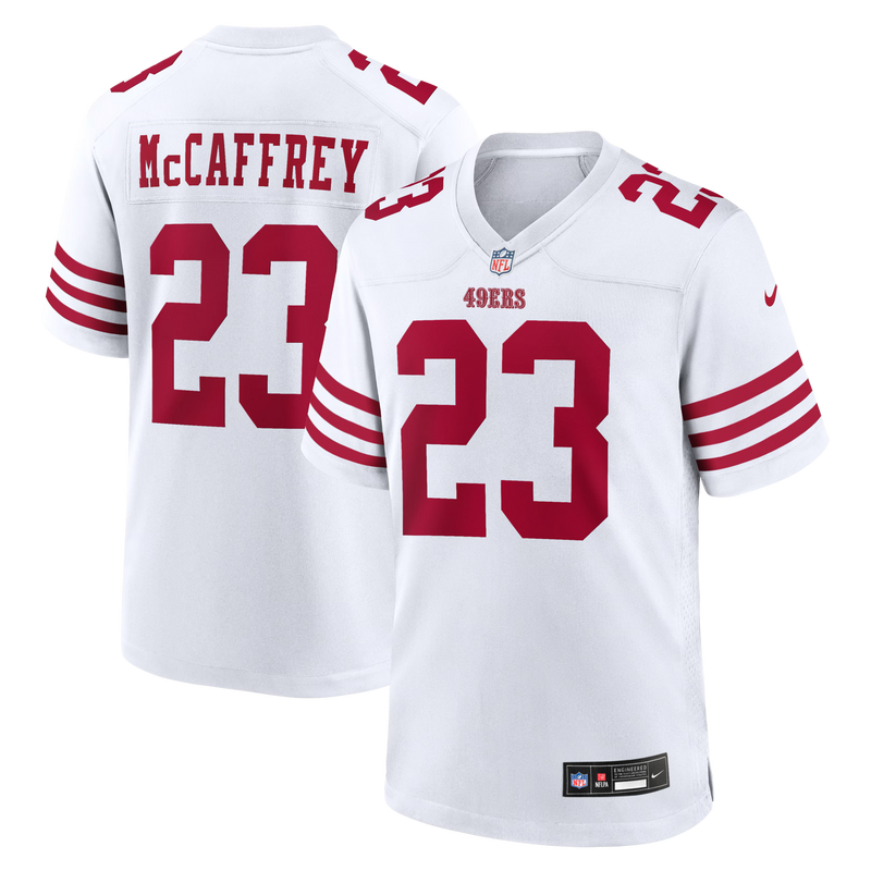 Christian McCaffrey San Francisco Football Jersey, Sportswear Jersey Shirt, Lightweight Athletic Jersey, Casual Gift for Men, Style 5207636