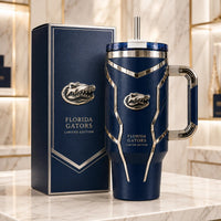 FLA Chrome - Navy Gator Emblem Tumbler