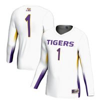 LSU Tigers Volleyball Jersey, White Sportswear Jersey Shirt, Lightweight Breathable Athletic Jersey, Casual Gift for Men, Style 200461759