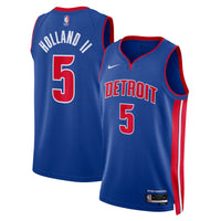 Ron Holland II Detroit Pistons Basketball Jersey, Blue Swingman Sportswear Jersey Shirt, Sleeveless Athletic Tank Jersey, Casual Gift for Men