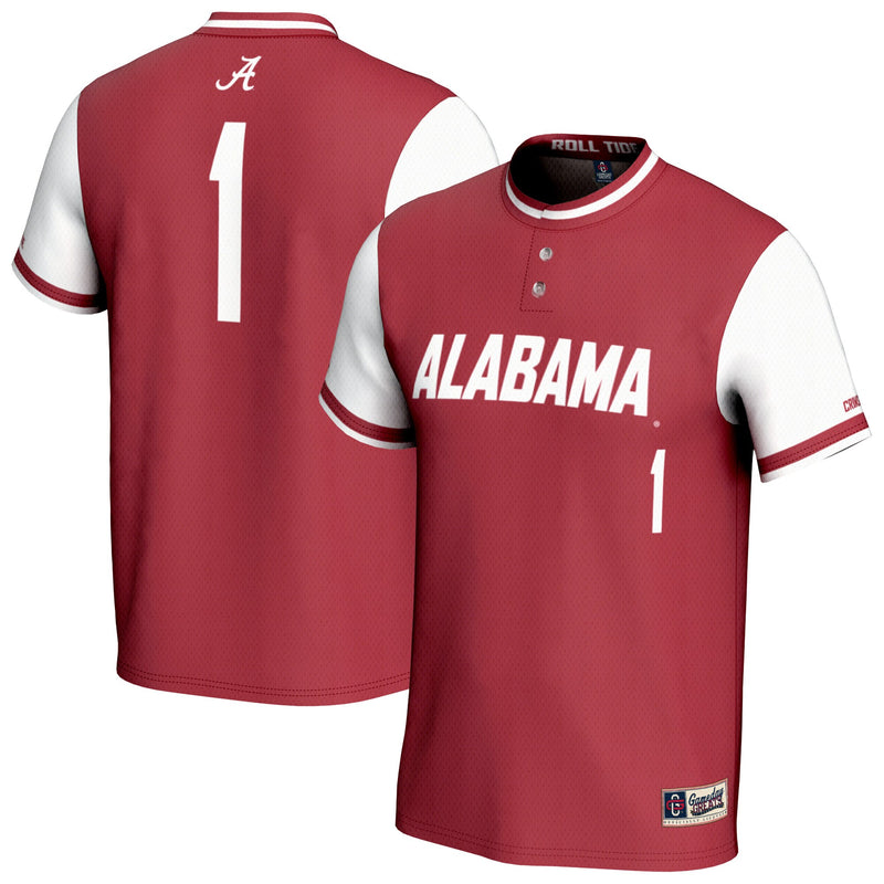 Alabama Crimson Tide Softball Jersey, Fashion Lightweight Sportswear Jersey Shirt, Lightweight Breathable Athletic Jersey, Casual Gift for Men