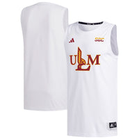ULM Warhawks Basketball Jersey, White Replica Sportswear Jersey Shirt, Sleeveless Athletic Tank Jersey, Casual Gift for Men