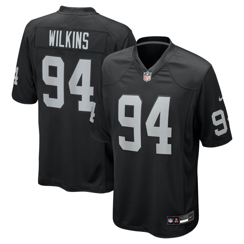 Christian Wilkins Las Vegas Raiders Football Jersey, Black Sportswear Jersey Shirt, Lightweight Breathable Athletic Jersey, Casual Gift for Men