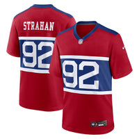 Michael Strahan New York Giants Football Jersey, Red Game Sportswear Jersey Shirt, Lightweight Breathable Athletic Jersey, Casual Gift for Men