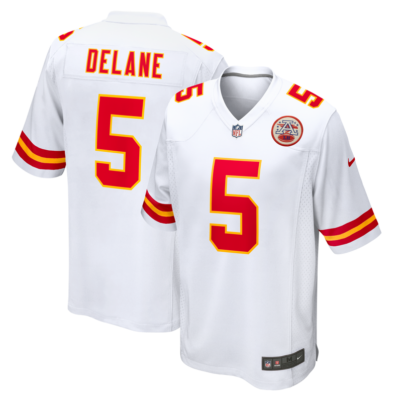 Mansoor Delane Kansas City Chiefs Football Jersey, White Sportswear Jersey Shirt, Lightweight Breathable Athletic Jersey, Casual Gift for Men