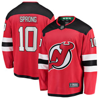 Daniel Sprong New Jersey Devils Hockey Jersey, Red Breakaway Sportswear Jersey Shirt, Long Sleeve Hockey Sweater Jersey, Casual Gift for Men