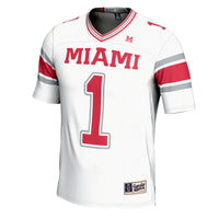 Miami University RedHawks Football Jersey, White Sportswear Jersey Shirt, Lightweight Breathable Athletic Jersey, Casual Gift for Men