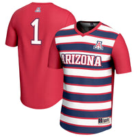 Arizona Wildcats Soccer Jersey, Red Fashion Lightweight Sportswear Jersey Shirt, Lightweight Breathable Athletic Jersey, Casual Gift for Men