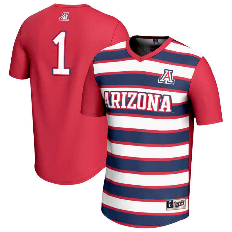 Arizona Wildcats Soccer Jersey, Red Fashion Lightweight Sportswear Jersey Shirt, Lightweight Breathable Athletic Jersey, Casual Gift for Men
