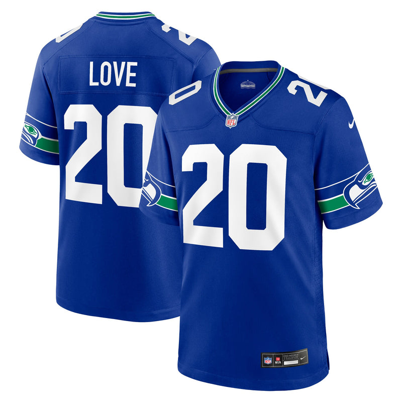 Julian Love Seattle Seahawks Football Jersey, Royal Game Sportswear Jersey Shirt, Lightweight Breathable Athletic Jersey, Casual Gift for Men