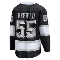 Quinton Byfield Los Angeles Kings Hockey Jersey, Black Breakaway Sportswear Jersey Shirt, Long Sleeve Hockey Sweater Jersey, Casual Gift for Men