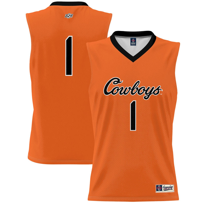 Oklahoma State Cowboys Lightweight Basketball Jersey, Orange Sportswear Jersey Shirt, Sleeveless Athletic Tank Jersey, Casual Gift for Men