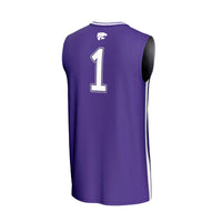Kansas State Wildcats Basketball Jersey, Purple Fashion Sportswear Jersey Shirt, Sleeveless Athletic Tank Jersey, Casual Gift for Men