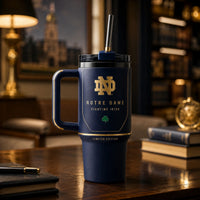 ND Monogram - Navy and Gold Collegiate Tumbler