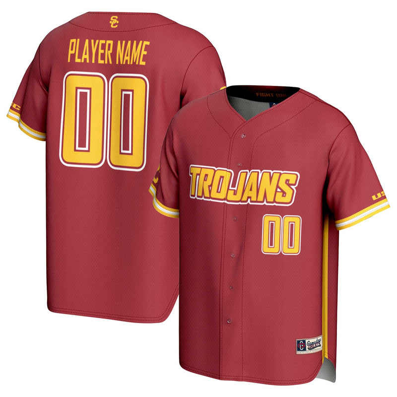 USC Trojans Baseball Jersey, Cardinal Lightweight Sportswear Jersey Shirt, Lightweight Breathable Athletic Jersey, Casual Gift for Men