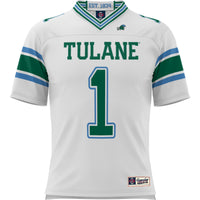 Tulane Green Wave Football Jersey, White Sportswear Jersey Shirt, Lightweight Breathable Athletic Jersey, Casual Gift for Men, Style 200425316