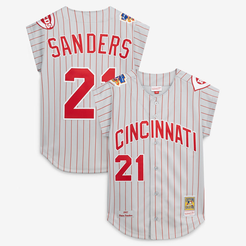 Deion Sanders Cincinnati Reds Baseball Jersey, Gray Sportswear Jersey Shirt, Lightweight Breathable Athletic Jersey, Casual Gift for Men