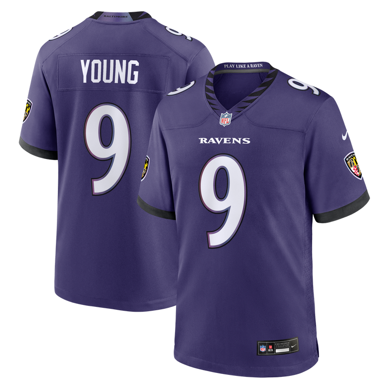 Zion Young Baltimore Ravens Football Jersey, Purple Game Sportswear Jersey Shirt, Lightweight Breathable Athletic Jersey, Casual Gift for Men