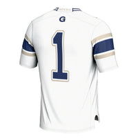 Georgetown Hoyas Football Jersey, White Sportswear Jersey Shirt, Lightweight Breathable Athletic Jersey, Casual Gift for Men