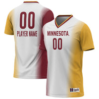 Minnesota Golden Gophers Soccer Jersey, White Lightweight Sportswear Jersey Shirt, Lightweight Breathable Athletic Jersey, Casual Gift for Men