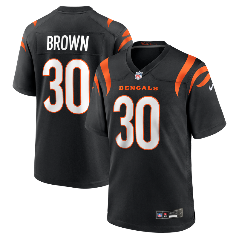 Chase Brown Cincinnati Bengals Football Jersey, Black Game Sportswear Jersey Shirt, Lightweight Breathable Athletic Jersey, Casual Gift for Men