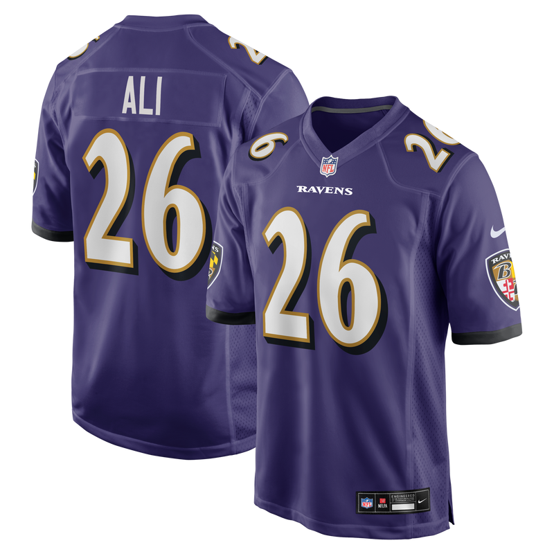 Rasheen Ali Baltimore Ravens Football Jersey, Purple Game Sportswear Jersey Shirt, Lightweight Breathable Athletic Jersey, Casual Gift for Men