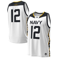 Navy Midshipmen Basketball Jersey, White Replica Alternate Sportswear Jersey Shirt, Sleeveless Athletic Tank Jersey, Casual Gift for Men