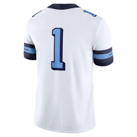 North Carolina Tar Heels Football Jersey, White Game Sportswear Jersey Shirt, Lightweight Breathable Athletic Jersey, Casual Gift for Men