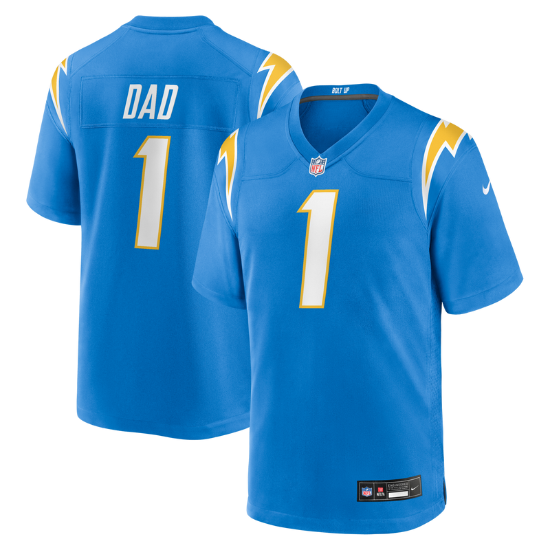 Number Dad Los Angeles Chargers Football Jersey, Powder Sportswear Jersey Shirt, Lightweight Breathable Athletic Jersey, Casual Gift for Men