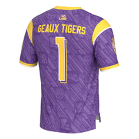 LSU Tigers Football Jersey, Purple Fashion Sportswear Jersey Shirt, Lightweight Breathable Athletic Jersey, Casual Gift for Men