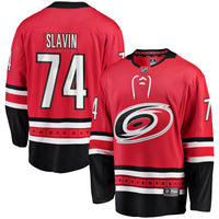 Jaccob Slavin Carolina Hurricanes Hockey Jersey, Red Breakaway Sportswear Jersey Shirt, Long Sleeve Hockey Sweater Jersey, Casual Gift for Men